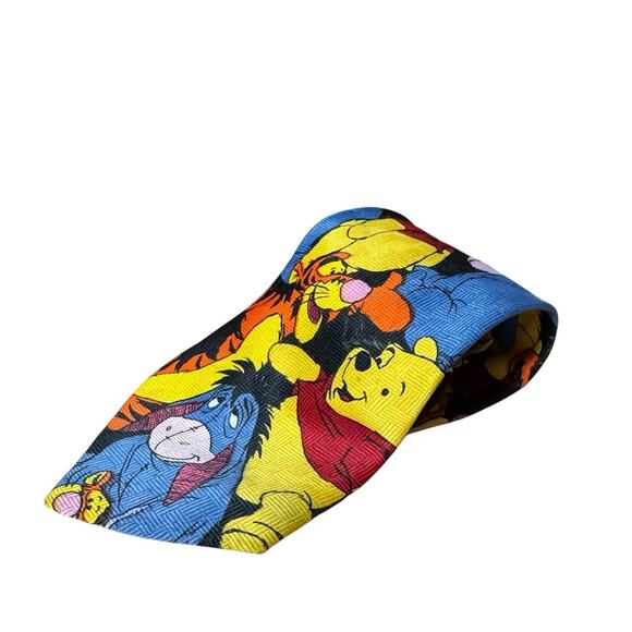 Vintage Disney WINNIE THE POOH Tigger Eeyore Piglet Men's Neck Tie Novelty - Picture 1 of 4